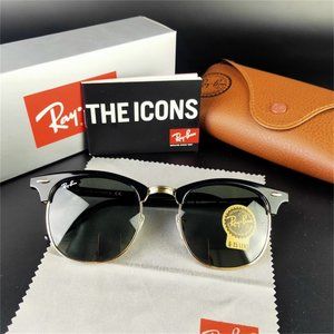 Ray-Ban RB3016F 901/58 55-19 Classic G-15 Black Sunglasses🎾🎾